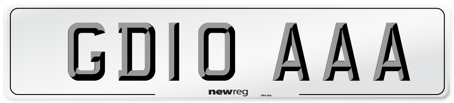 GD10 AAA Number Plate from New Reg